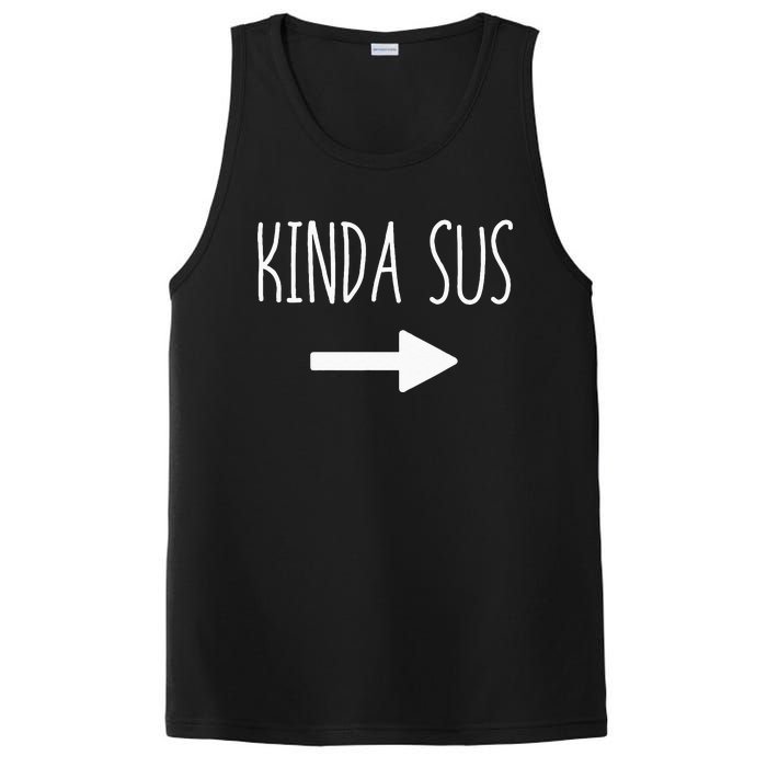 Kinda Sus Arrow Gaming Meme Matching Halloween Costume Funny PosiCharge Competitor Tank