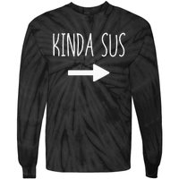 Kinda Sus Arrow Gaming Meme Matching Halloween Costume Funny Tie-Dye Long Sleeve Shirt