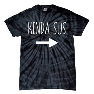 Kinda Sus Arrow Gaming Meme Matching Halloween Costume Funny Tie-Dye T-Shirt