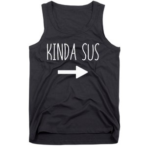 Kinda Sus Arrow Gaming Meme Matching Halloween Costume Funny Tank Top