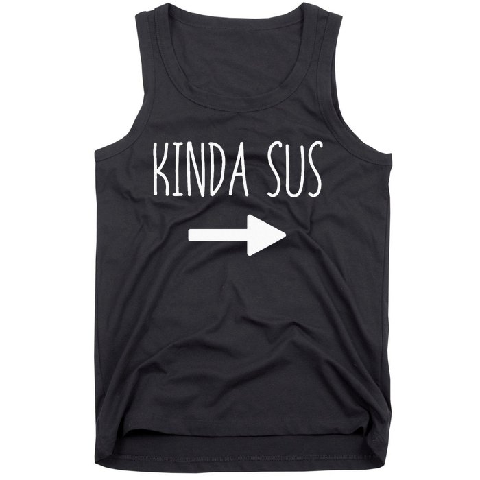 Kinda Sus Arrow Gaming Meme Matching Halloween Costume Funny Tank Top