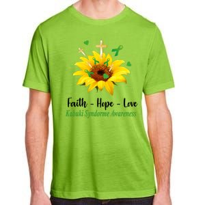 Kabuki Syndrome Awareness Faith Hope Love Sunflower Adult ChromaSoft Performance T-Shirt