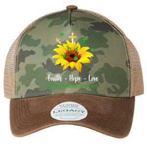 Kabuki Syndrome Awareness Faith Hope Love Sunflower Legacy Tie Dye Trucker Hat