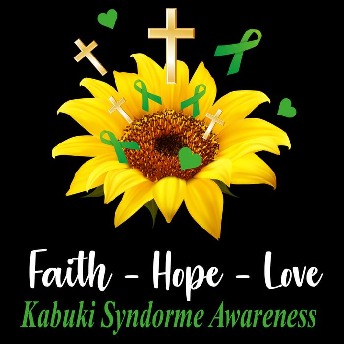 Kabuki Syndrome Awareness Faith Hope Love Sunflower Cooling Performance Crew T-Shirt