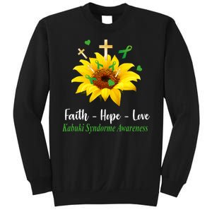 Kabuki Syndrome Awareness Faith Hope Love Sunflower Sweatshirt