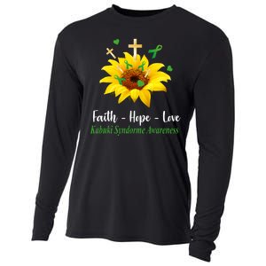 Kabuki Syndrome Awareness Faith Hope Love Sunflower Cooling Performance Long Sleeve Crew