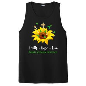 Kabuki Syndrome Awareness Faith Hope Love Sunflower PosiCharge Competitor Tank