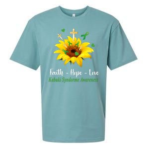 Kabuki Syndrome Awareness Faith Hope Love Sunflower Sueded Cloud Jersey T-Shirt