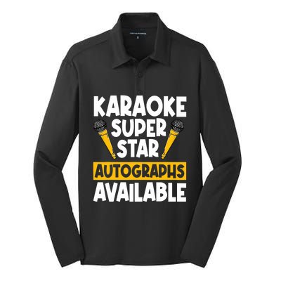 Karaoke Superstar Autographs Available KTV Singer Silk Touch Performance Long Sleeve Polo