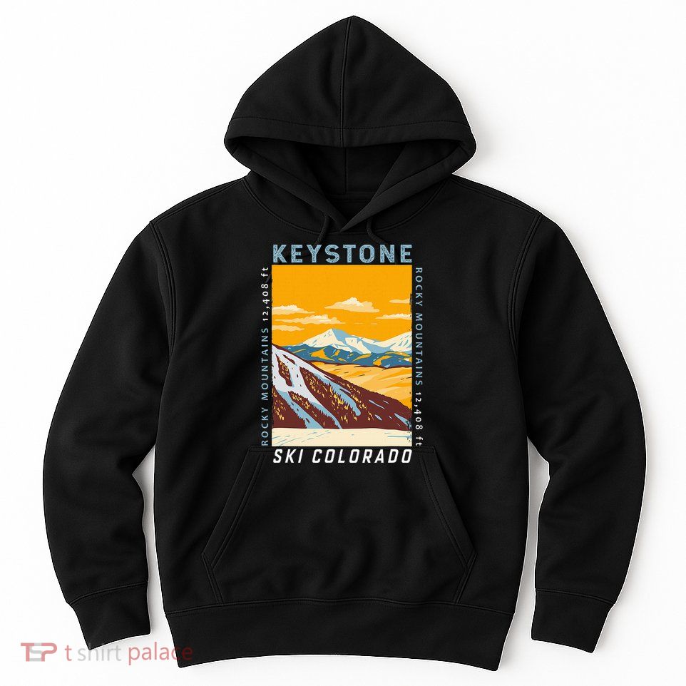 Keystone Ski Area Colorado Distressed Vintage Hoodie