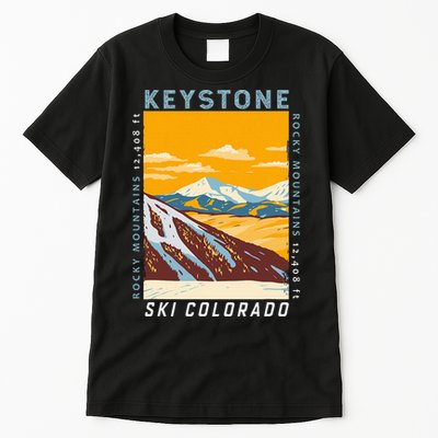 Keystone Ski Area Colorado Distressed Vintage Tall T-Shirt