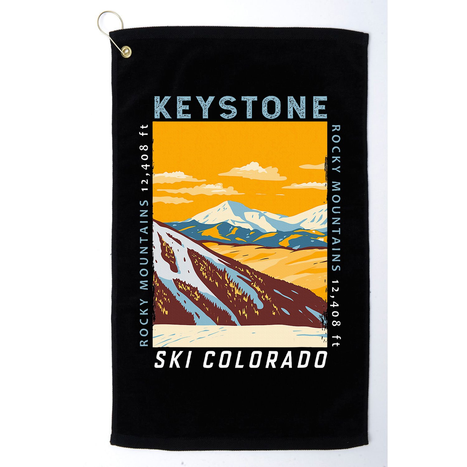 Keystone Ski Area Colorado Distressed Vintage Golf Towel