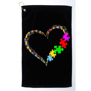 Keep Staring At You Might Cure My Autism Awareness Puzzle Cute Gift Platinum Collection Golf Towel