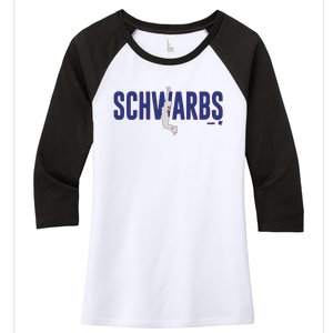 Kyle Schwarber Air Schwarbs Women's Tri-Blend 3/4-Sleeve Raglan Shirt