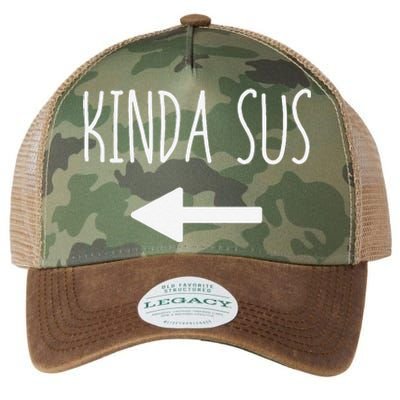 Kinda Sus Arrow Gaming Meme Matching Halloween Costume Funny Legacy Tie Dye Trucker Hat