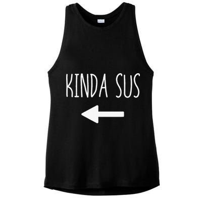 Kinda Sus Arrow Gaming Meme Matching Halloween Costume Funny Ladies PosiCharge Tri-Blend Wicking Tank