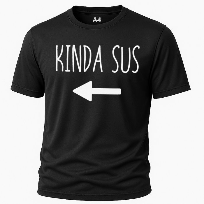 Kinda Sus Arrow Gaming Meme Matching Halloween Costume Funny Cooling Performance Crew T-Shirt