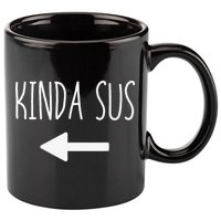 Kinda Sus Arrow Gaming Meme Matching Halloween Costume Funny 11oz C Handle Ceramic Mug
