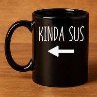 Kinda Sus Arrow Gaming Meme Matching Halloween Costume Funny 11oz C Handle Ceramic Mug