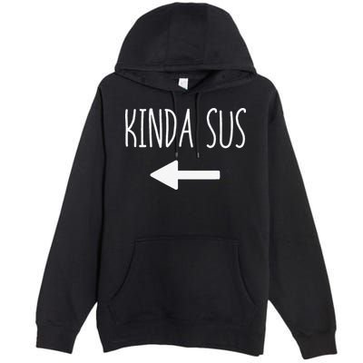 Kinda Sus Arrow Gaming Meme Matching Halloween Costume Funny Premium Pullover Hoodie