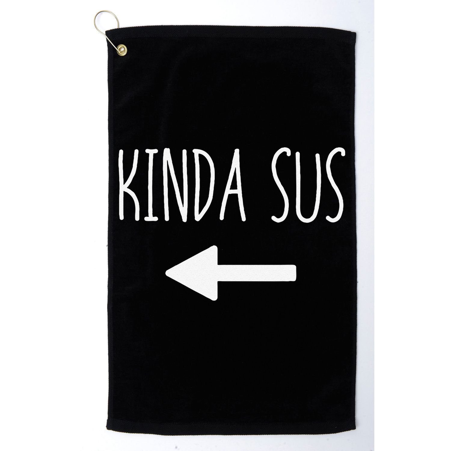 Kinda Sus Arrow Gaming Meme Matching Halloween Costume Funny Golf Towel