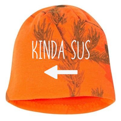 Kinda Sus Arrow Gaming Meme Matching Halloween Costume Funny Kati - Camo Knit Beanie