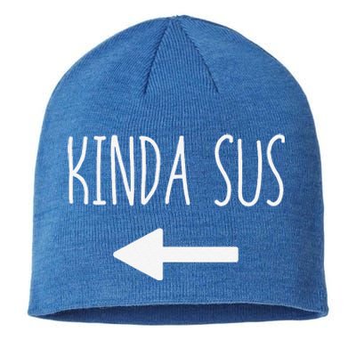 Kinda Sus Arrow Gaming Meme Matching Halloween Costume Funny Sustainable Beanie