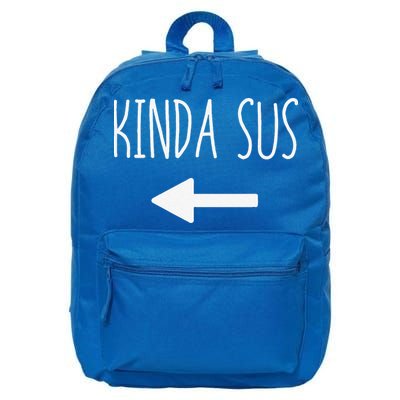 Kinda Sus Arrow Gaming Meme Matching Halloween Costume Funny 16 in Basic Backpack