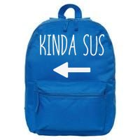 Kinda Sus Arrow Gaming Meme Matching Halloween Costume Funny 16 in Basic Backpack