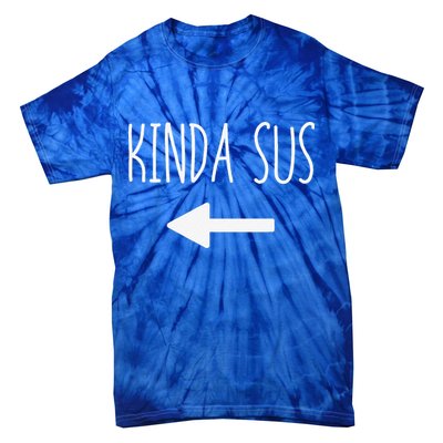 Kinda Sus Arrow Gaming Meme Matching Halloween Costume Funny Tie-Dye T-Shirt
