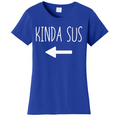 Kinda Sus Arrow Gaming Meme Matching Halloween Costume Funny Women's T-Shirt