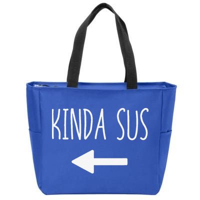 Kinda Sus Arrow Gaming Meme Matching Halloween Costume Funny Zip Tote Bag