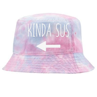 Kinda Sus Arrow Gaming Meme Matching Halloween Costume Funny Tie-Dyed Bucket Hat