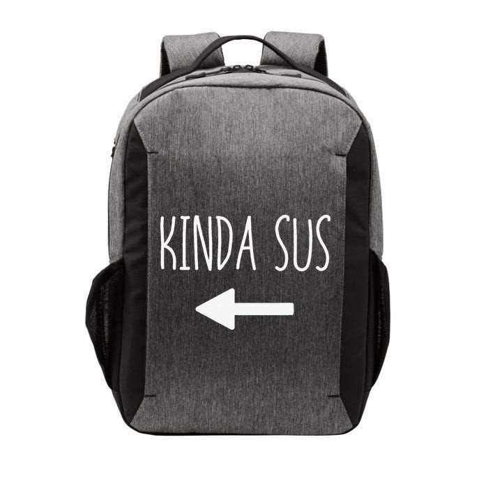 Kinda Sus Arrow Gaming Meme Matching Halloween Costume Funny Vector Backpack