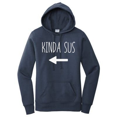 Kinda Sus Arrow Gaming Meme Matching Halloween Costume Funny Women's Pullover Hoodie