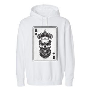 King Skull And Queen 2/2 Card Hearts Flush Couple Matching Garment-Dyed Fleece Hoodie