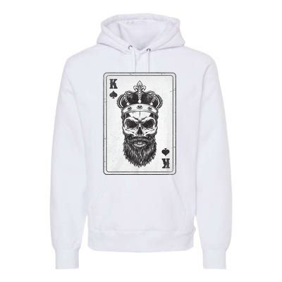 King Skull And Queen 2/2 Card Hearts Flush Couple Matching Premium Hoodie