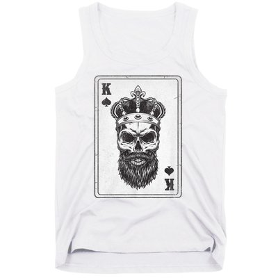 King Skull And Queen 2/2 Card Hearts Flush Couple Matching Tank Top