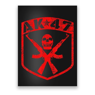 Kalashnikov Skull Ak47 Assault Rifle Gun Poster