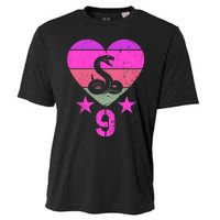 Kids Snake Birthday 9 Year Old Boy Girl Snake 9th Birthday Cooling Performance Crew T-Shirt