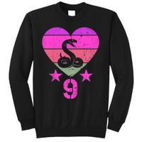 Kids Snake Birthday 9 Year Old Boy Girl Snake 9th Birthday Sweatshirt