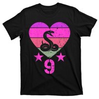 Kids Snake Birthday 9 Year Old Boy Girl Snake 9th Birthday T-Shirt