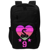 Kids Snake Birthday 9 Year Old Boy Girl Snake 9th Birthday Impact Tech Backpack