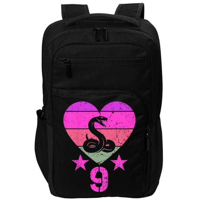 Kids Snake Birthday 9 Year Old Boy Girl Snake 9th Birthday Impact Tech Backpack