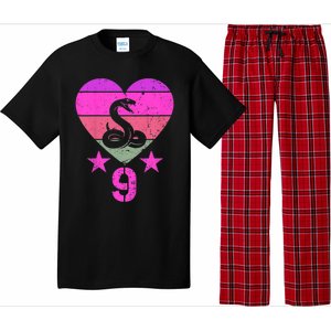 Kids Snake Birthday 9 Year Old Boy Girl Snake 9th Birthday Pajama Set