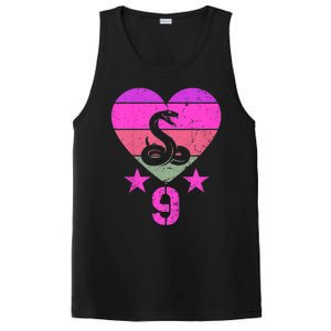 Kids Snake Birthday 9 Year Old Boy Girl Snake 9th Birthday PosiCharge Competitor Tank