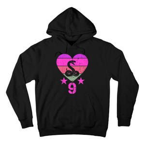 Kids Snake Birthday 9 Year Old Boy Girl Snake 9th Birthday Tall Hoodie