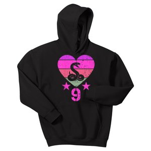 Kids Snake Birthday 9 Year Old Boy Girl Snake 9th Birthday Kids Hoodie