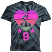 Kids Snake Birthday 9 Year Old Boy Girl Snake 9th Birthday Kids Tie-Dye T-Shirt