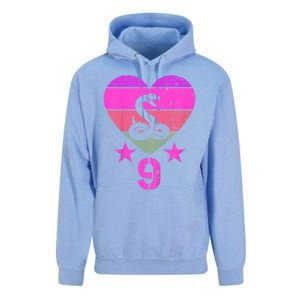 Kids Snake Birthday 9 Year Old Boy Girl Snake 9th Birthday Unisex Surf Hoodie